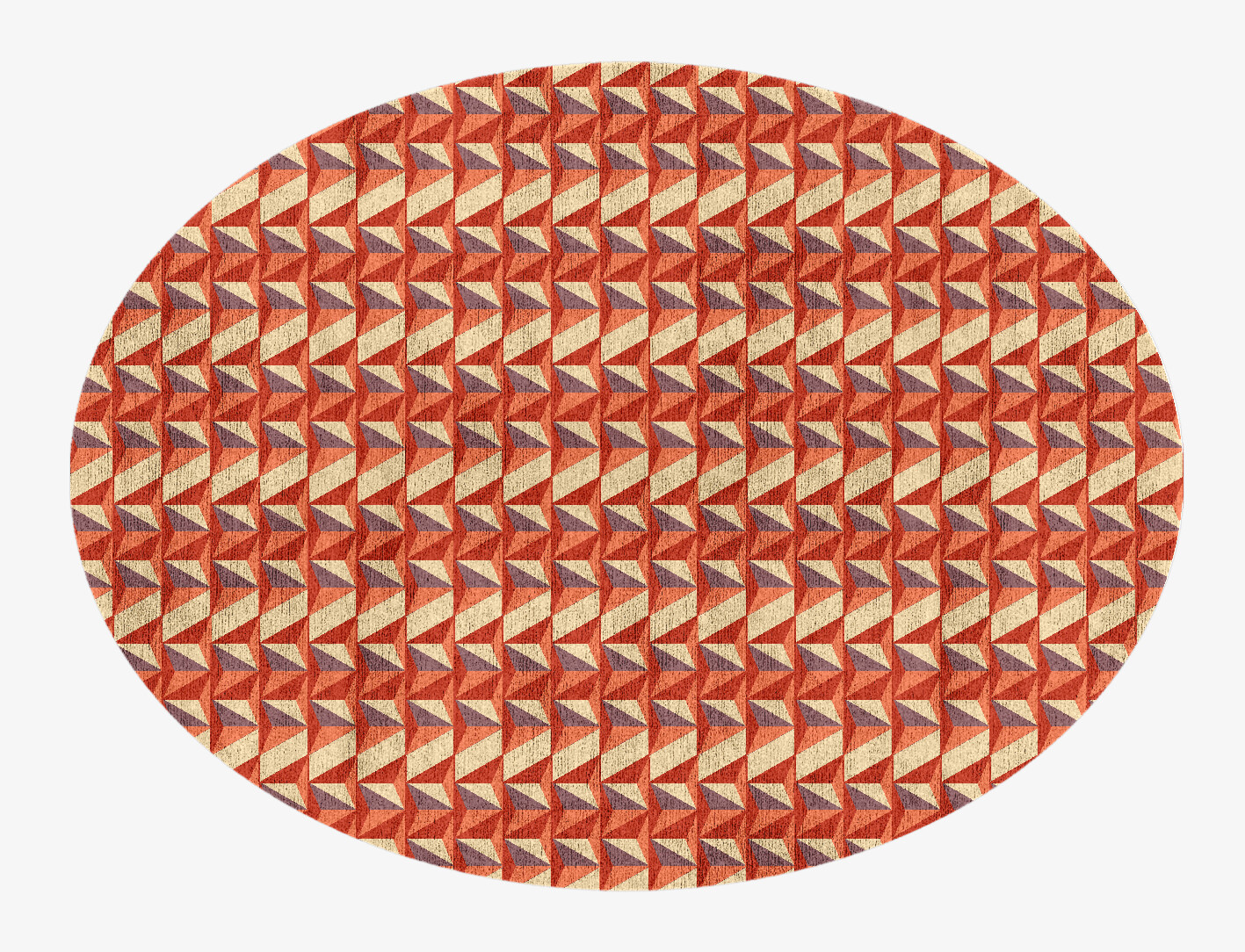 Prisms Geometric Oval Hand Knotted Bamboo Silk Custom Rug by Rug Artisan