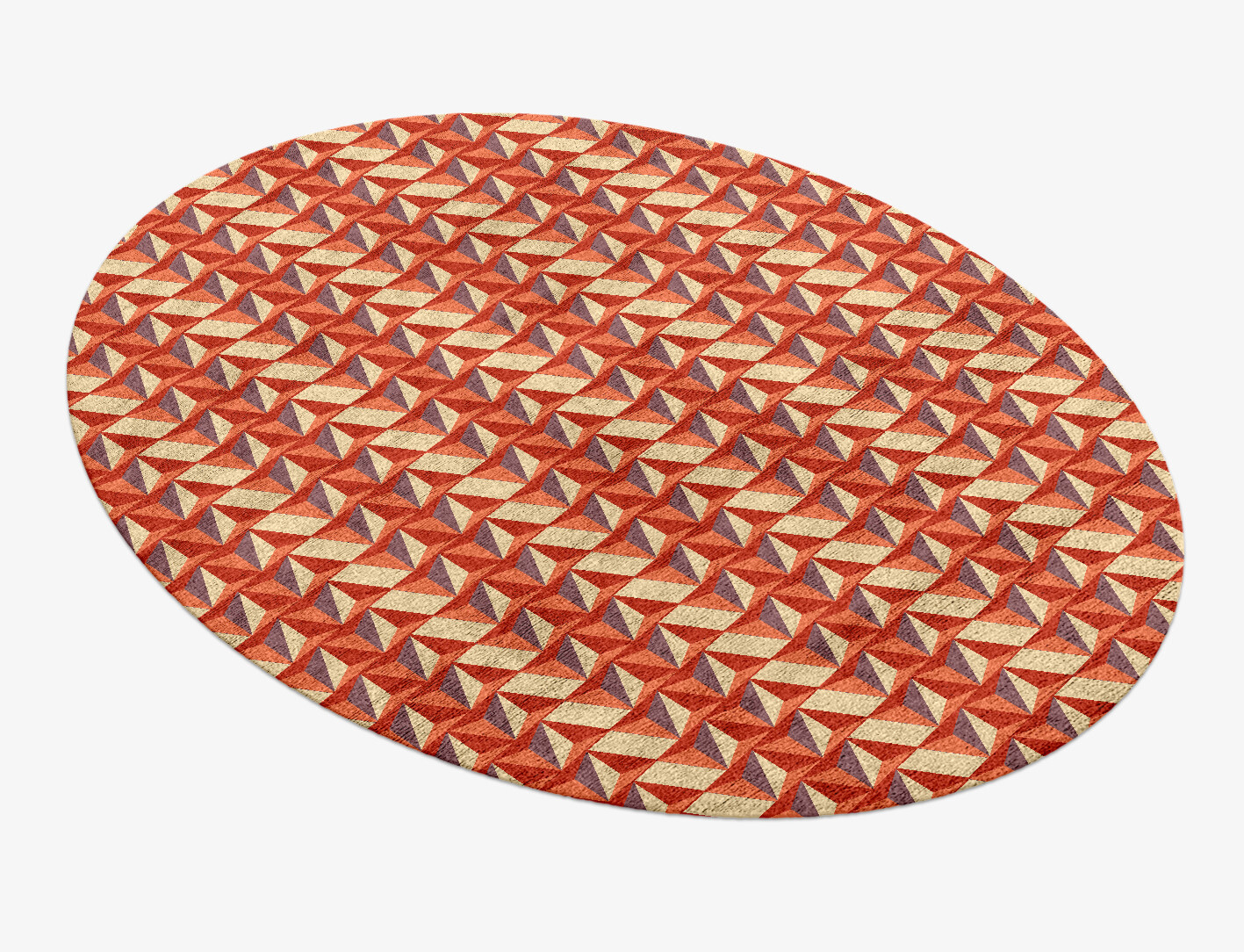 Prisms Geometric Oval Hand Knotted Bamboo Silk Custom Rug by Rug Artisan