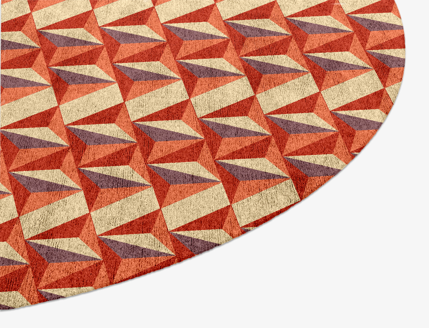 Prisms Geometric Oval Hand Knotted Bamboo Silk Custom Rug by Rug Artisan