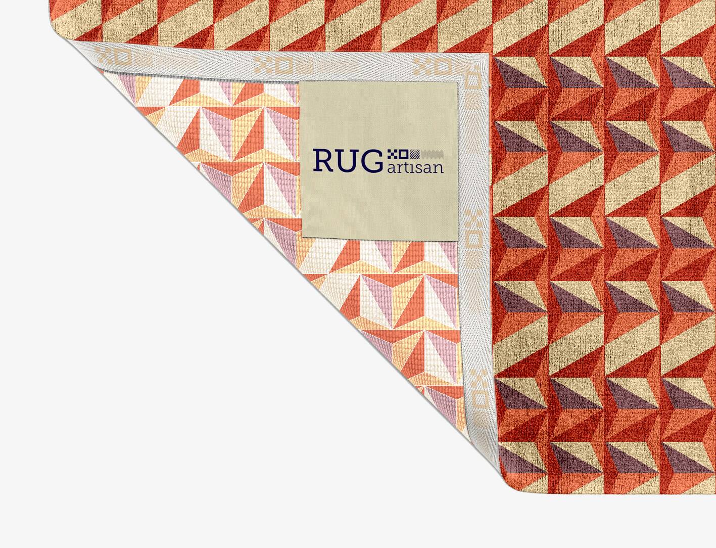 Prisms Modern Geometrics Rectangle Hand Knotted Bamboo Silk Custom Rug by Rug Artisan