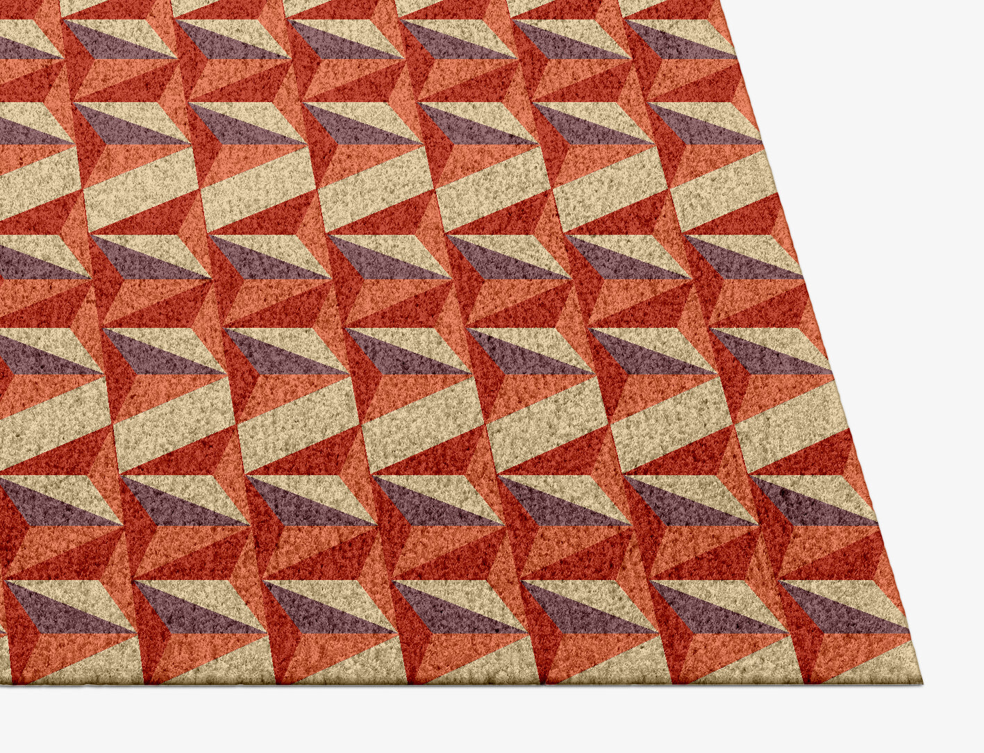 Prisms Geometric Rectangle Hand Knotted Tibetan Wool Custom Rug by Rug Artisan