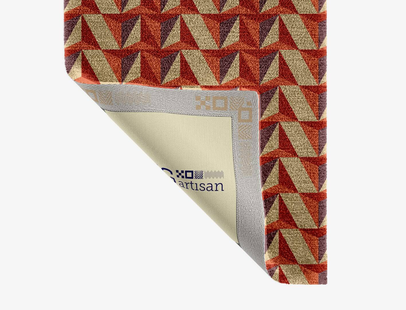 Prisms Modern Geometrics Runner Hand Knotted Tibetan Wool Custom Rug by Rug Artisan