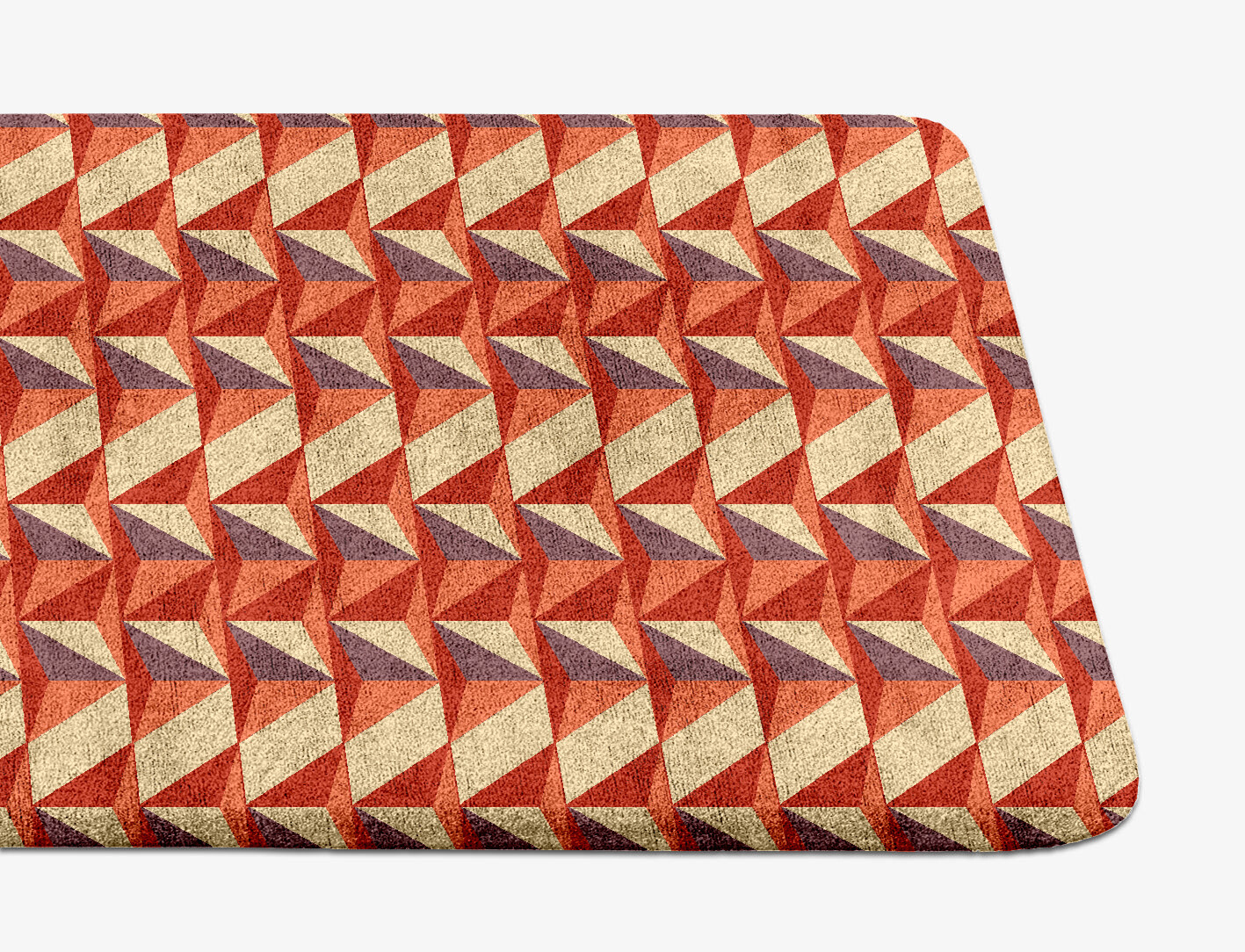 Prisms Geometric Runner Hand Tufted Bamboo Silk Custom Rug by Rug Artisan