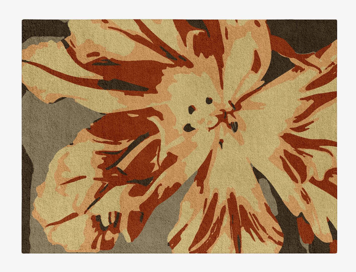 Protea Floral Rectangle Hand Tufted Pure Wool Custom Rug by Rug Artisan
