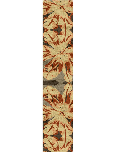 Protea Floral Runner Hand Tufted Bamboo Silk Custom Rug by Rug Artisan