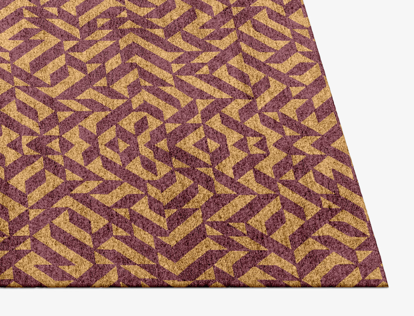Psychadelic Geometric Rectangle Hand Knotted Bamboo Silk Custom Rug by Rug Artisan
