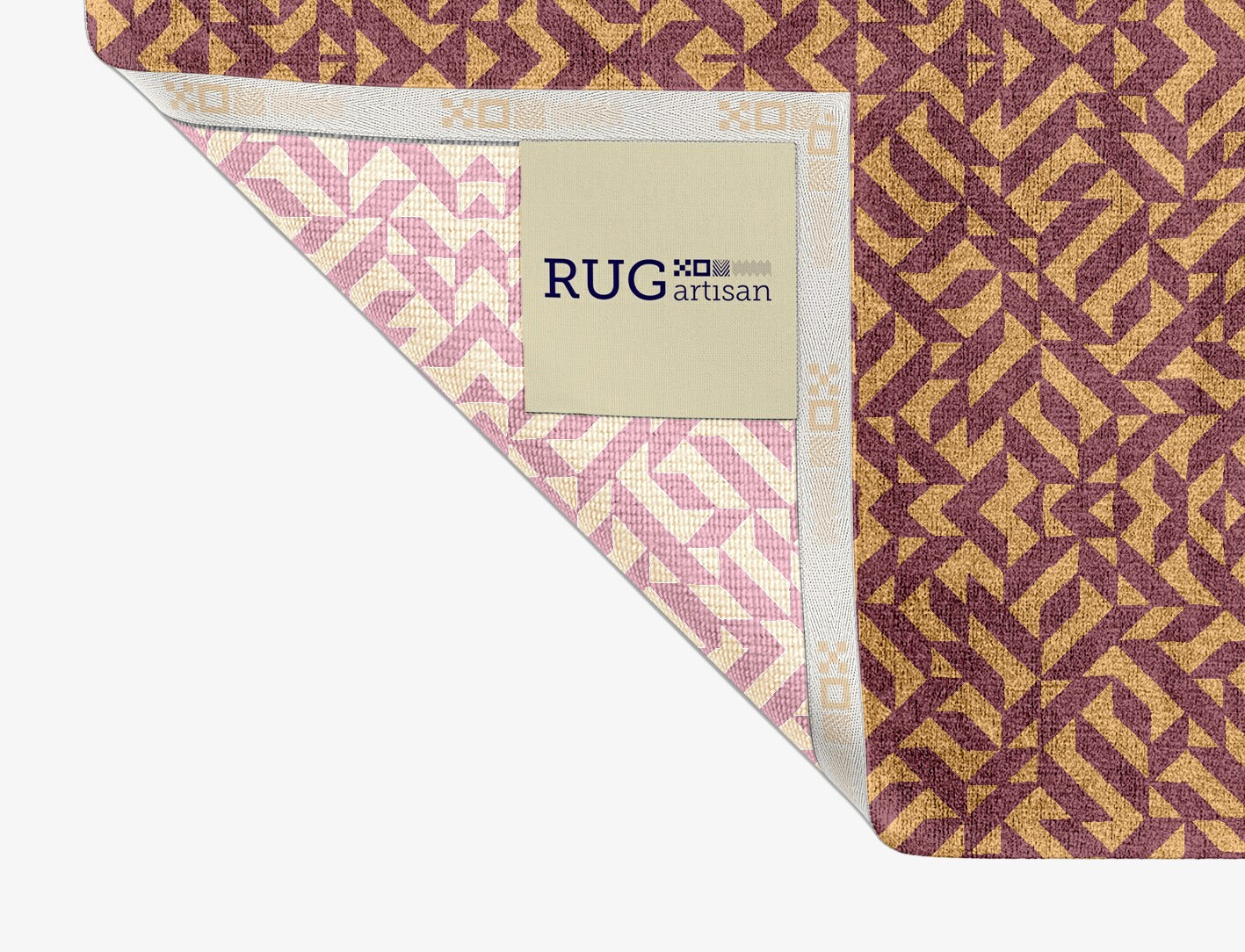 Psychadelic Geometric Rectangle Hand Knotted Bamboo Silk Custom Rug by Rug Artisan