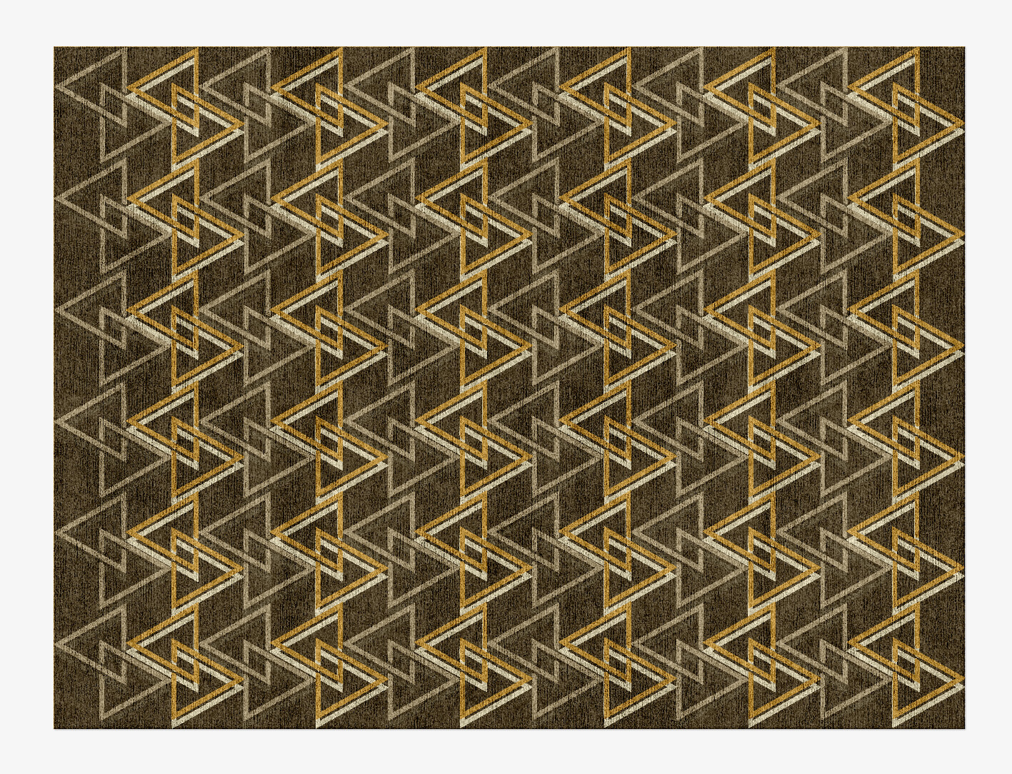 Psychotrope Geometric Rectangle Hand Knotted Bamboo Silk Custom Rug by Rug Artisan