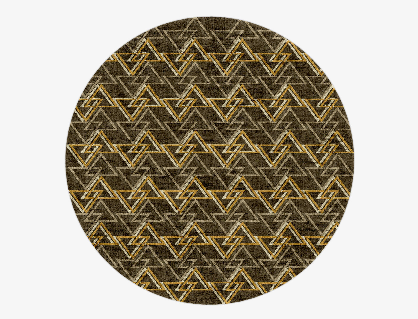 Psychotrope Geometric Round Hand Knotted Bamboo Silk Custom Rug by Rug Artisan