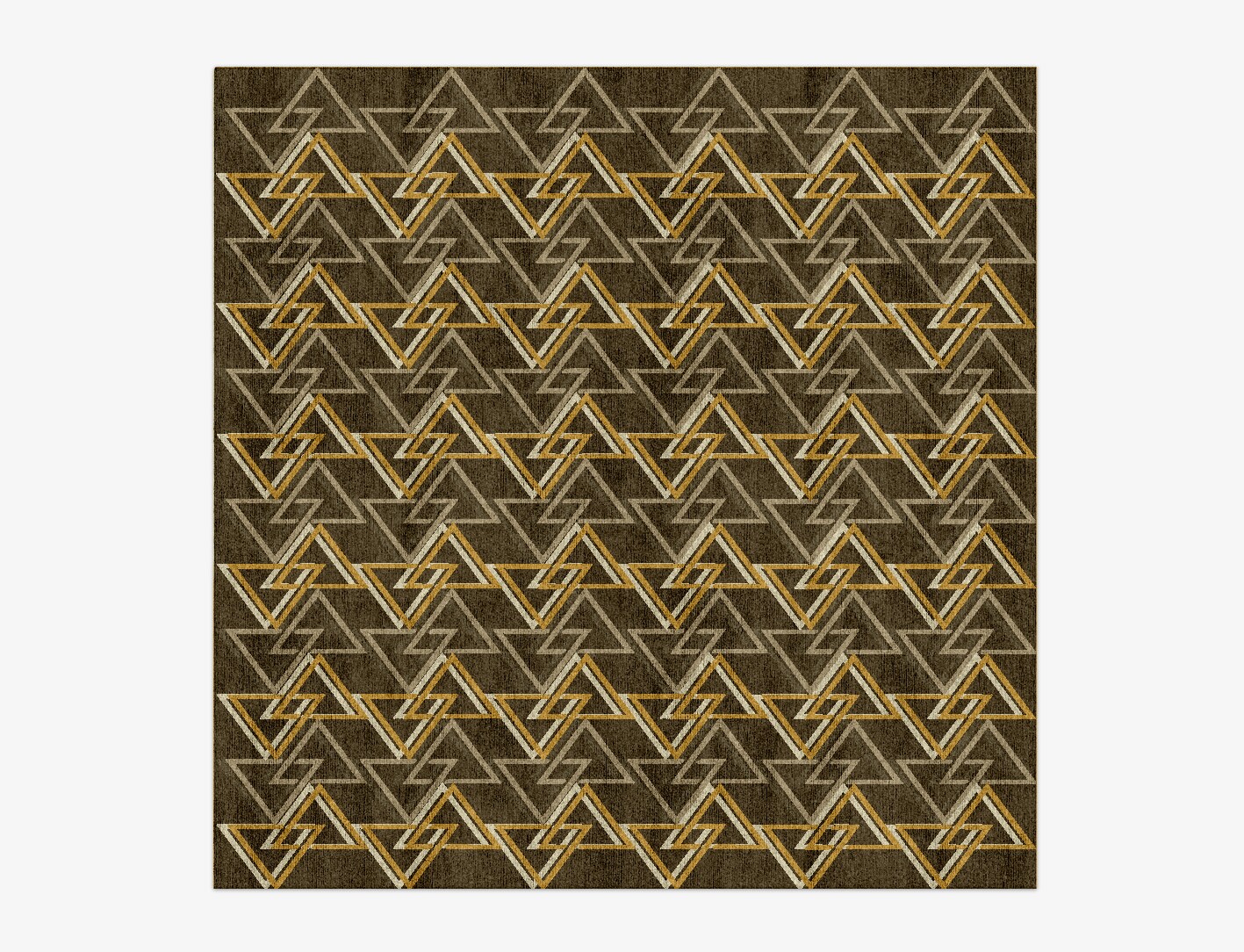 Psychotrope Geometric Square Hand Knotted Bamboo Silk Custom Rug by Rug Artisan
