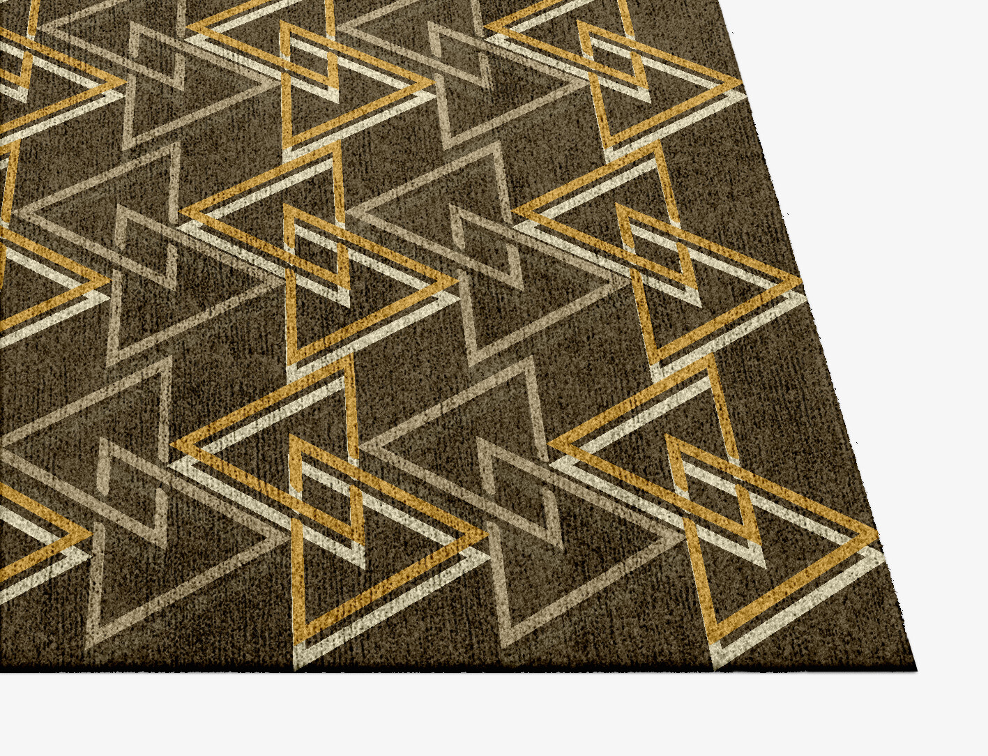 Psychotrope Geometric Square Hand Knotted Bamboo Silk Custom Rug by Rug Artisan