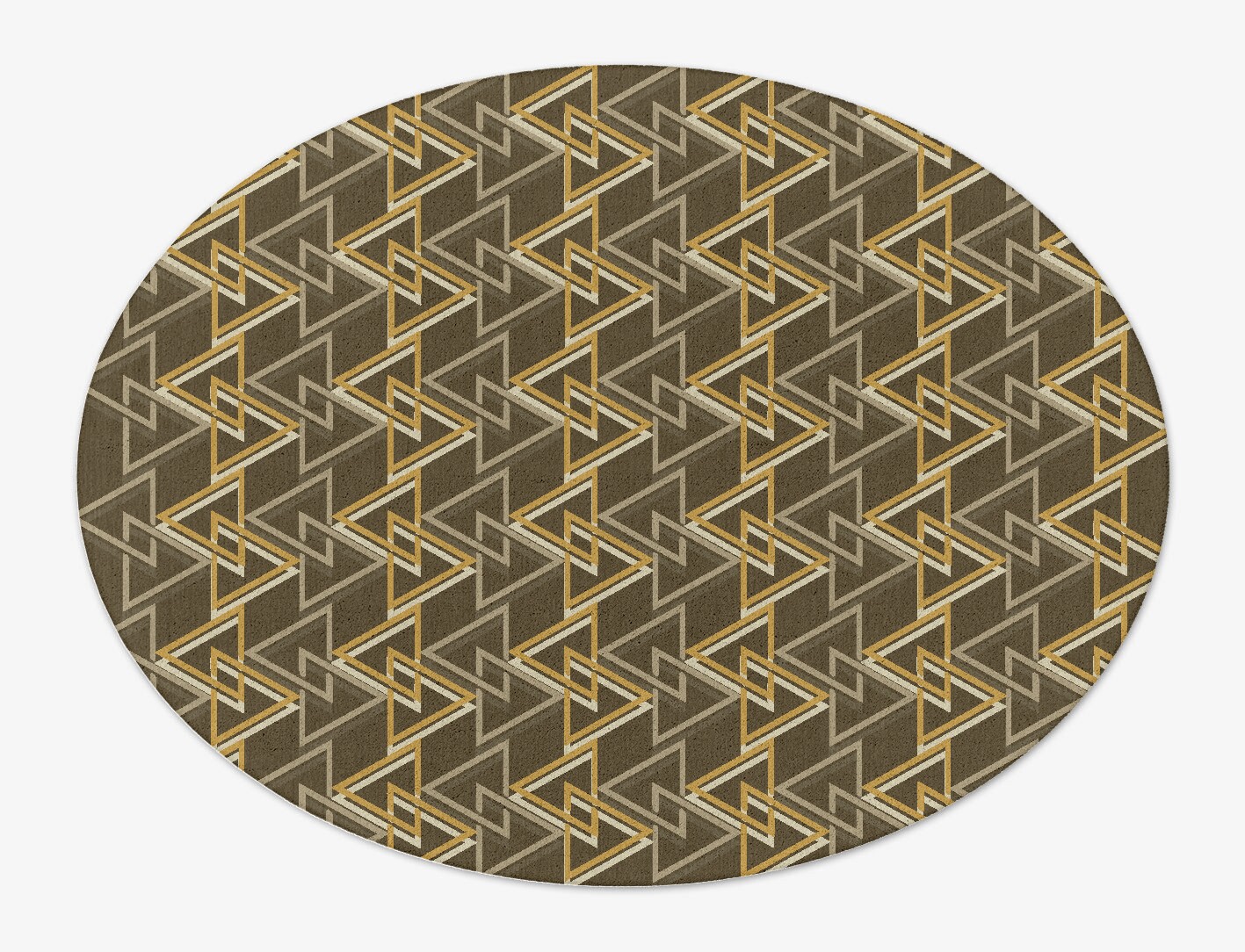 Psychotrope Geometric Oval Hand Tufted Pure Wool Custom Rug by Rug Artisan