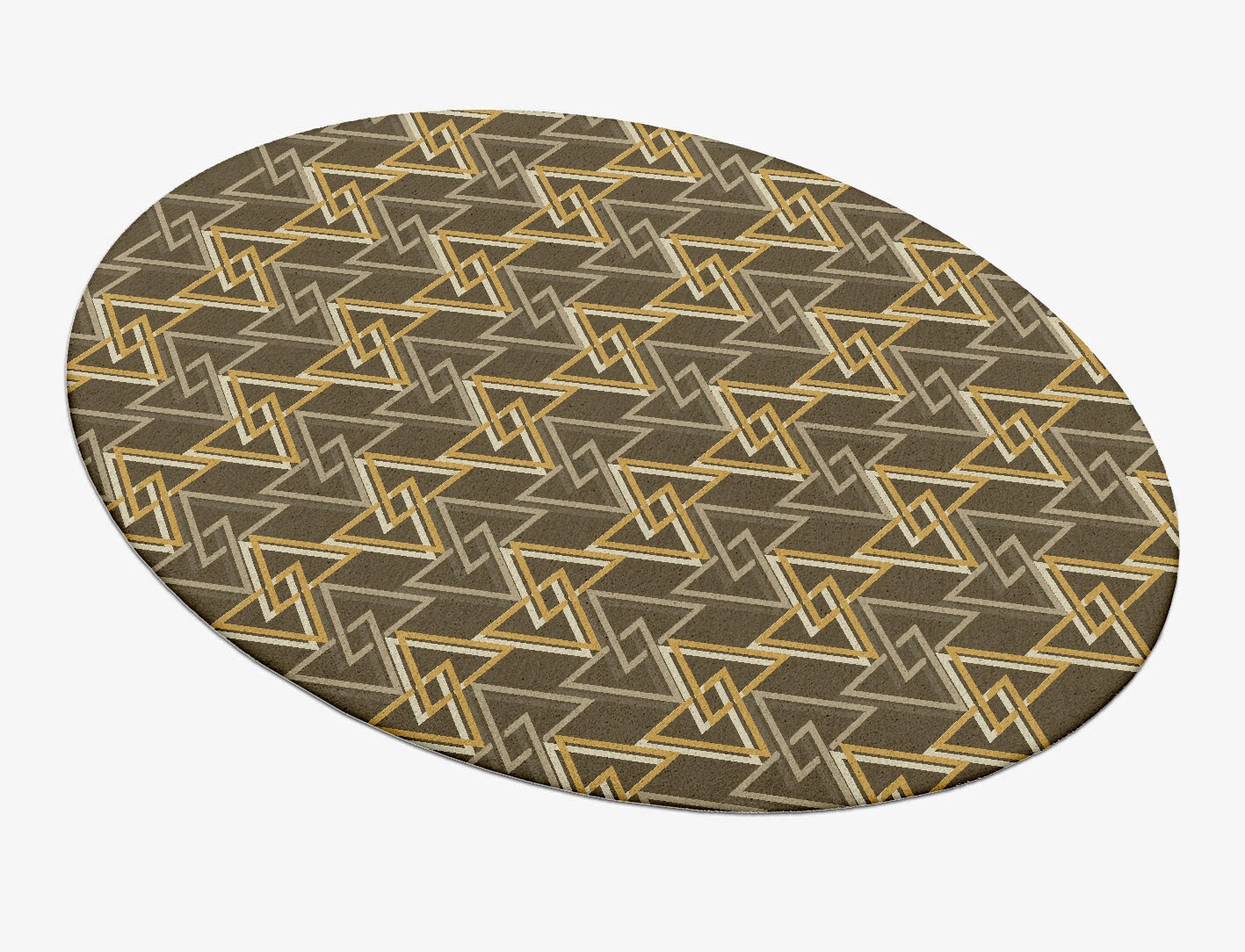 Psychotrope Geometric Oval Hand Tufted Pure Wool Custom Rug by Rug Artisan