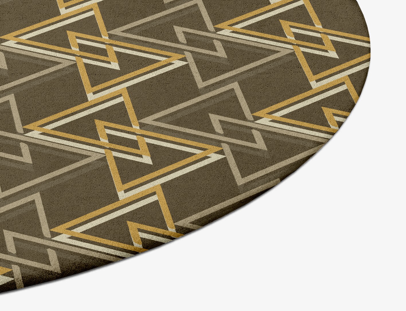 Psychotrope Geometric Oval Hand Tufted Pure Wool Custom Rug by Rug Artisan
