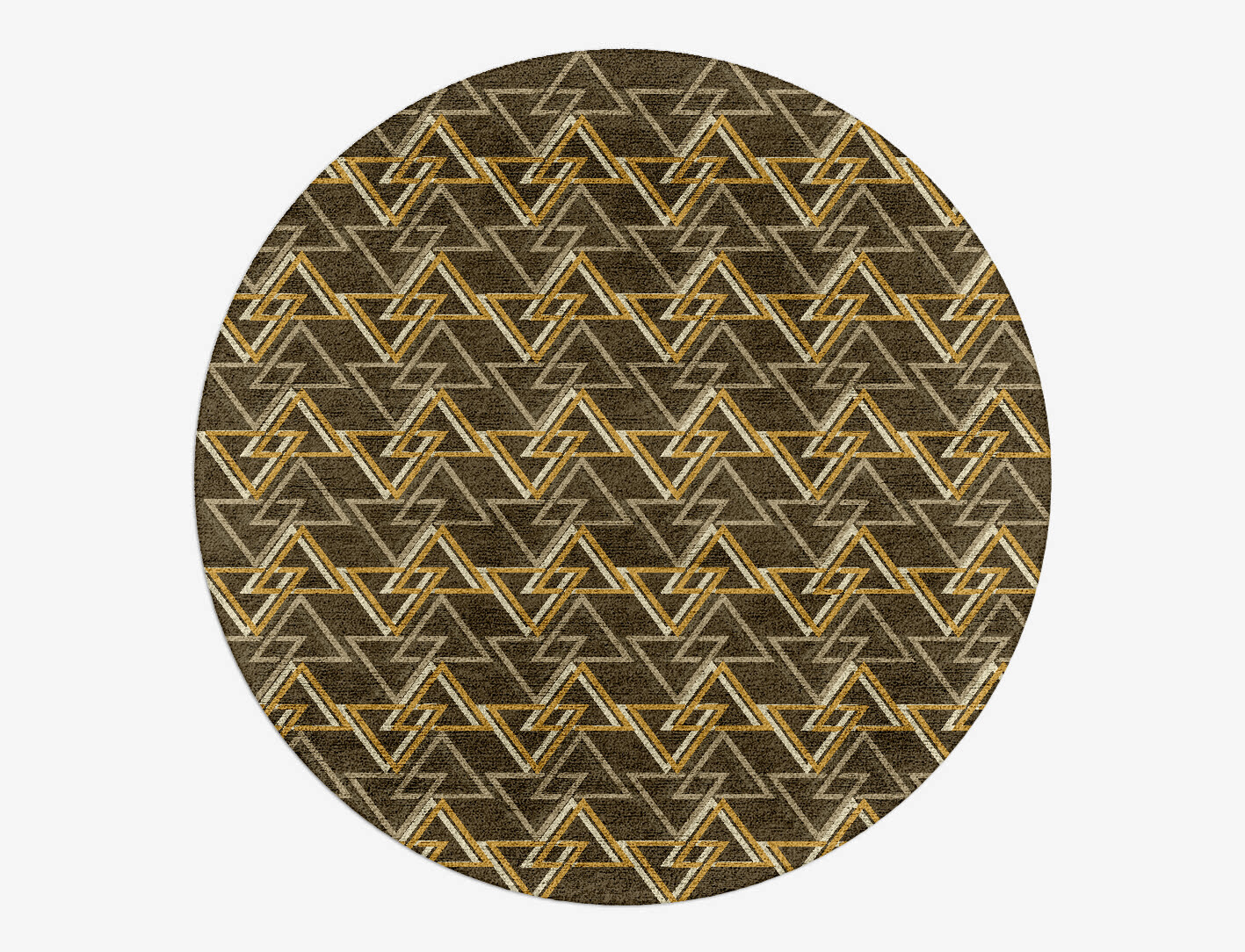 Psychotrope Geometric Round Hand Tufted Bamboo Silk Custom Rug by Rug Artisan