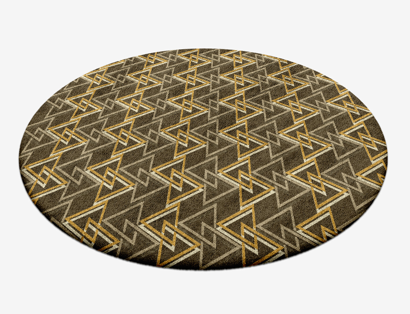 Psychotrope Geometric Round Hand Tufted Bamboo Silk Custom Rug by Rug Artisan