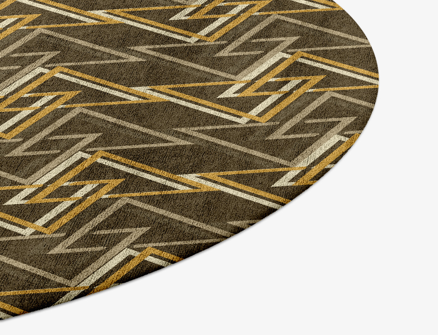 Psychotrope Geometric Round Hand Tufted Bamboo Silk Custom Rug by Rug Artisan