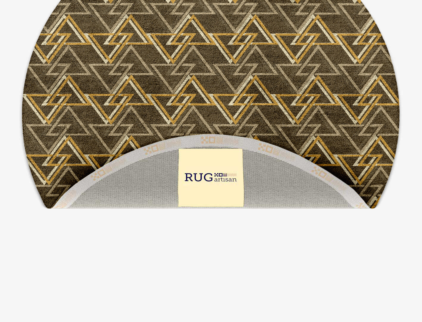 Psychotrope Geometric Round Hand Tufted Bamboo Silk Custom Rug by Rug Artisan