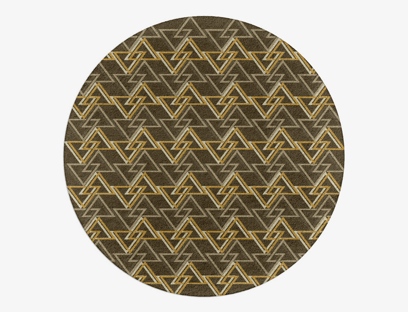 Psychotrope Geometric Round Hand Tufted Pure Wool Custom Rug by Rug Artisan