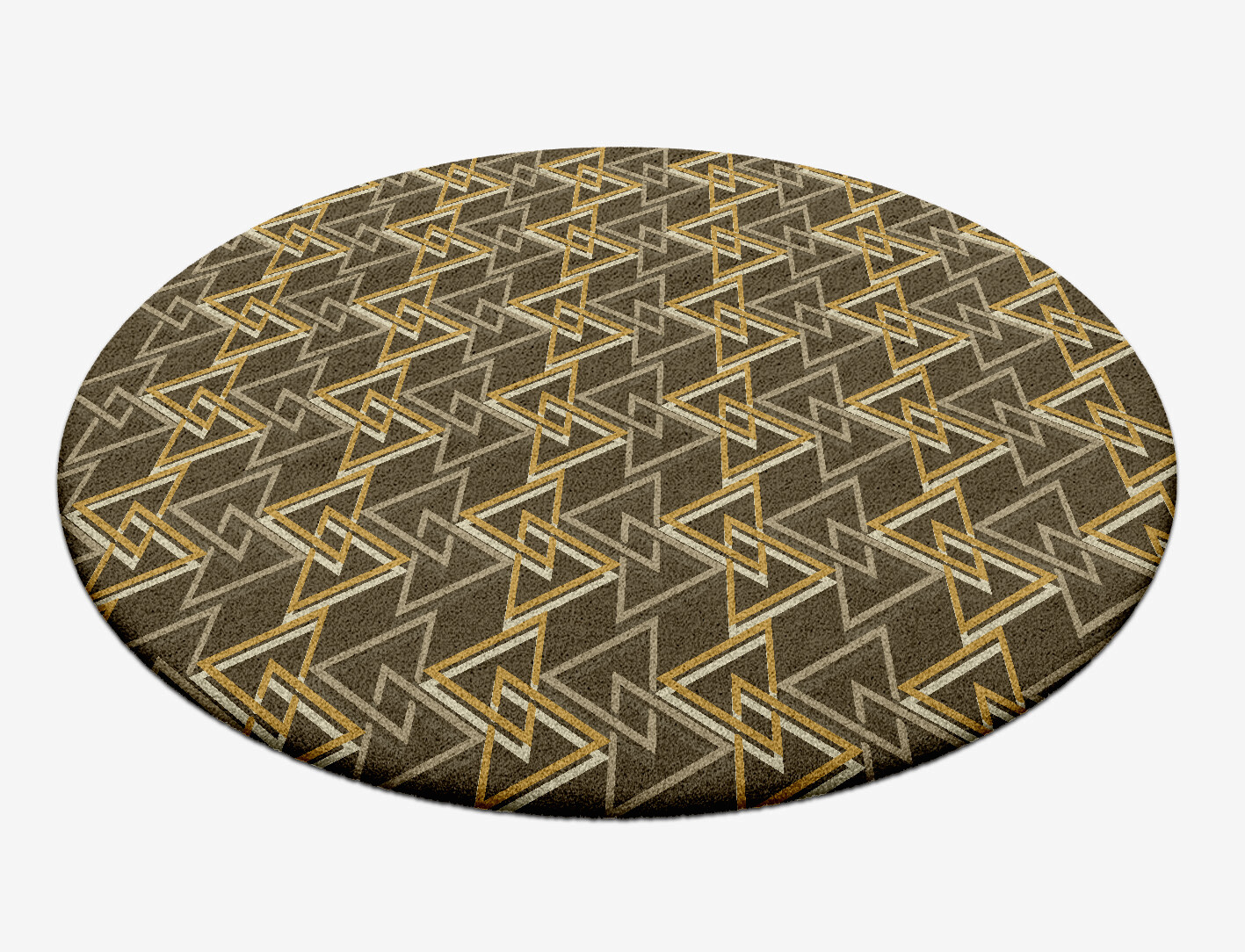 Psychotrope Geometric Round Hand Tufted Pure Wool Custom Rug by Rug Artisan