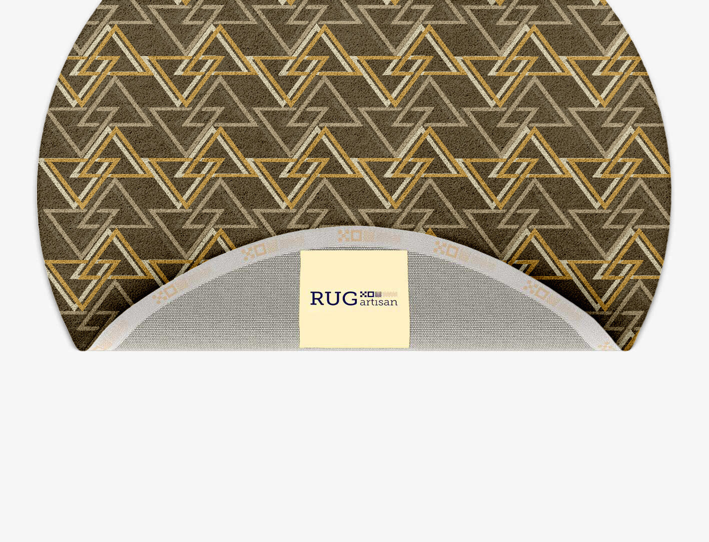 Psychotrope Geometric Round Hand Tufted Pure Wool Custom Rug by Rug Artisan