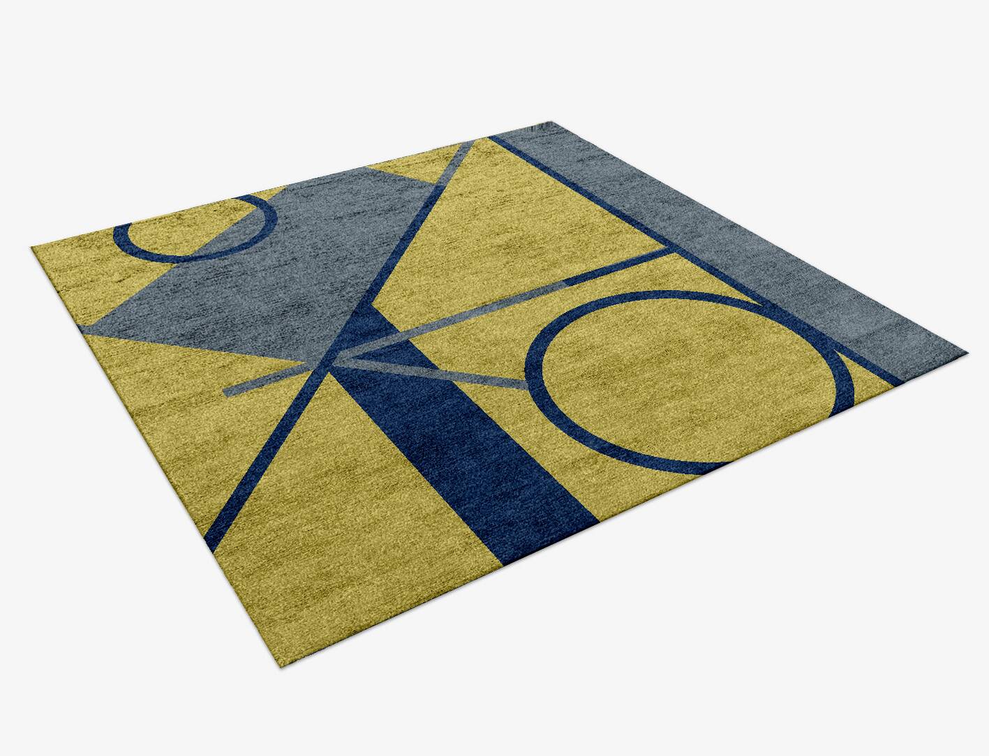 Pulleys Kids Square Hand Knotted Bamboo Silk Custom Rug by Rug Artisan