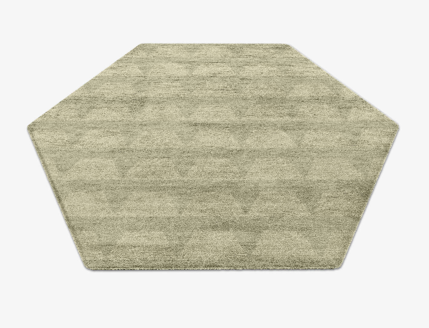 Pulse Minimalist Hexagon Hand Knotted Bamboo Silk Custom Rug by Rug Artisan