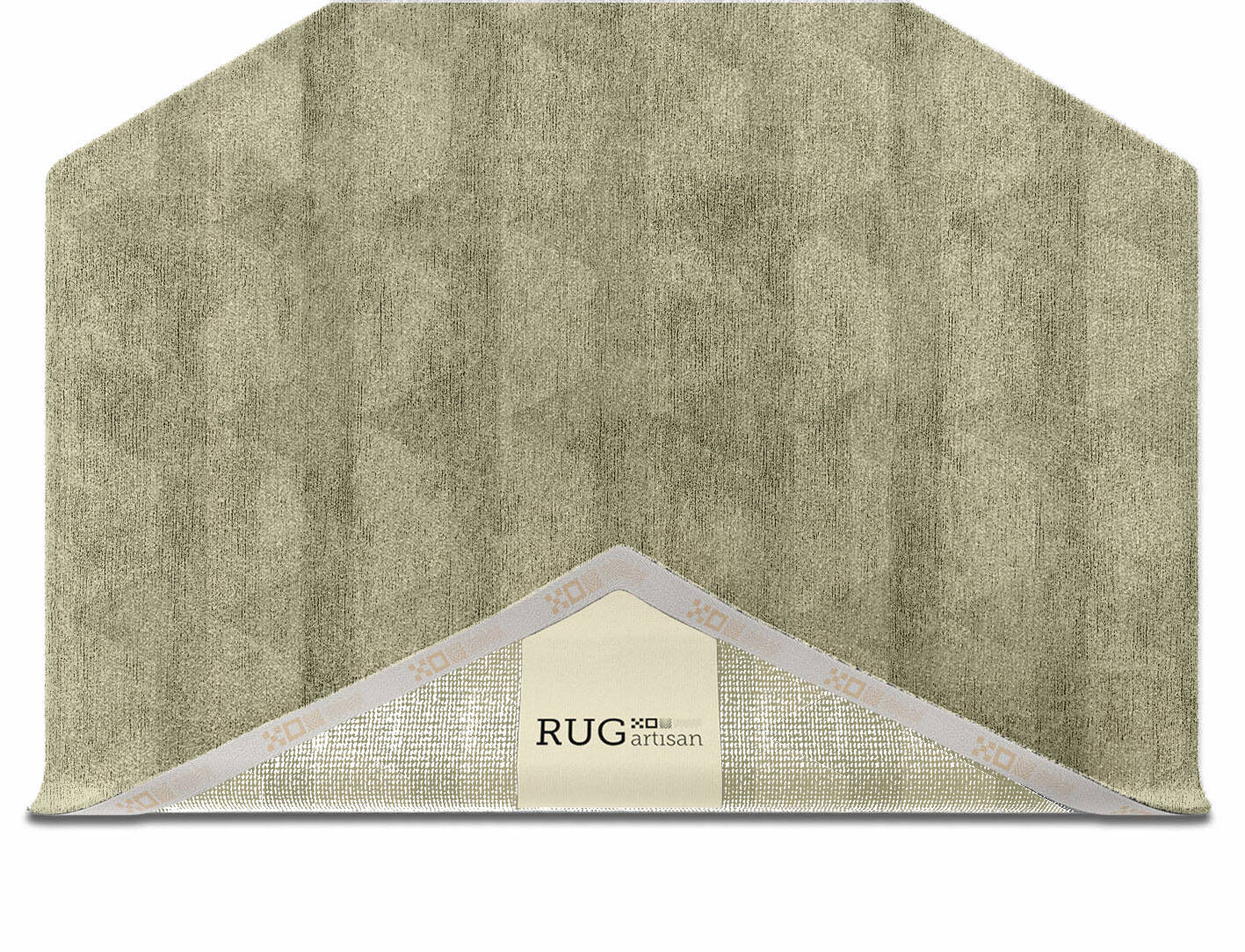 Pulse Minimalist Hexagon Hand Knotted Bamboo Silk Custom Rug by Rug Artisan