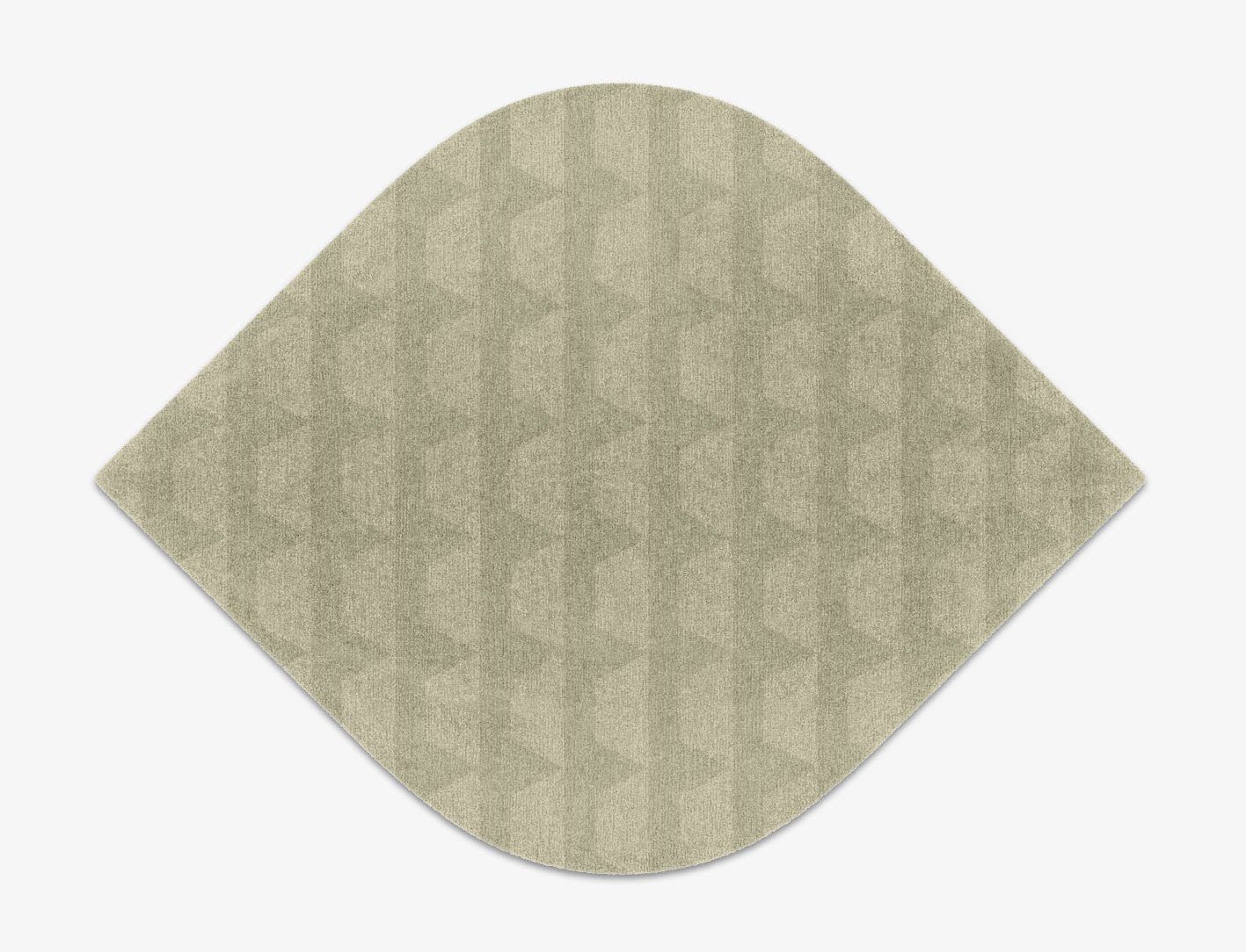 Pulse Minimalist Ogee Hand Knotted Tibetan Wool Custom Rug by Rug Artisan