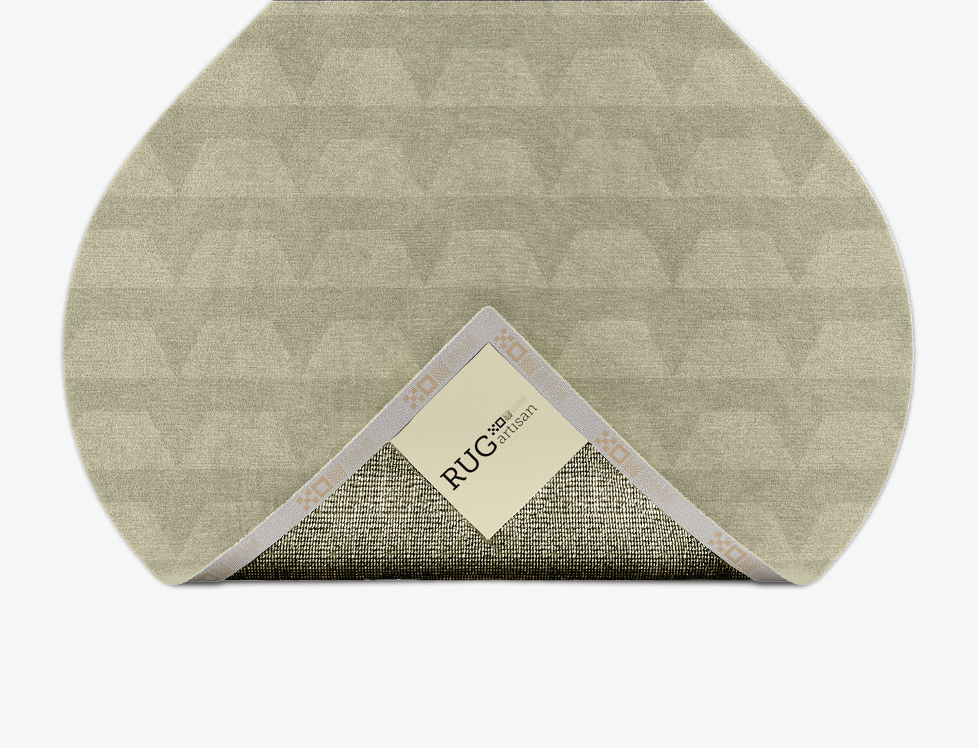Pulse Minimalist Ogee Hand Knotted Tibetan Wool Custom Rug by Rug Artisan