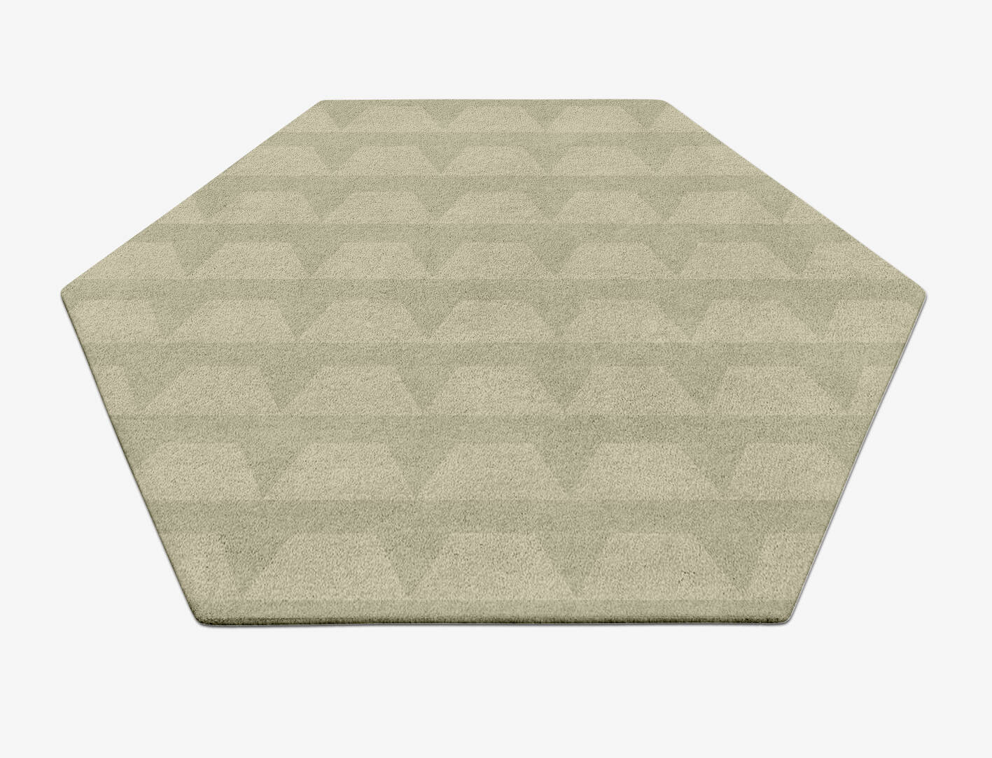 Pulse Minimalist Hexagon Hand Tufted Pure Wool Custom Rug by Rug Artisan