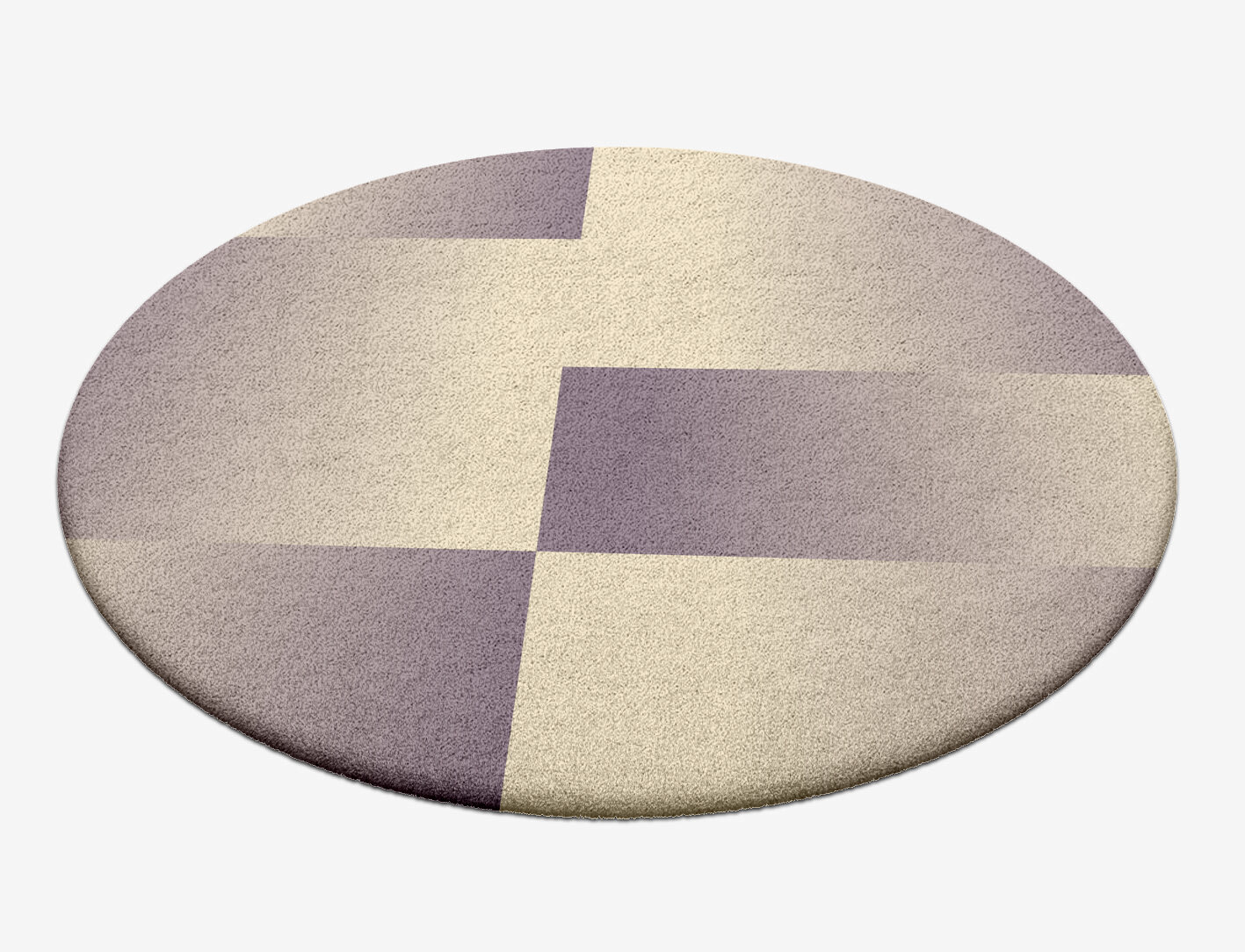 Purple Ombre Round Hand Tufted Pure Wool Custom Rug by Rug Artisan
