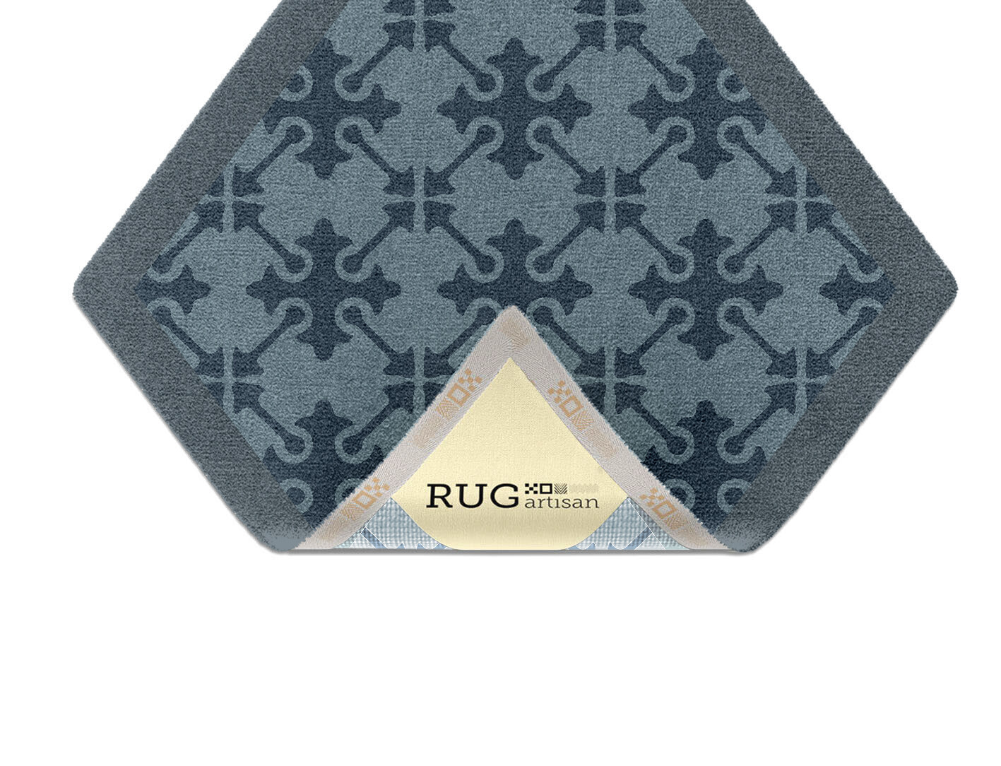 Puzzle Geometric Diamond Hand Knotted Tibetan Wool Custom Rug by Rug Artisan