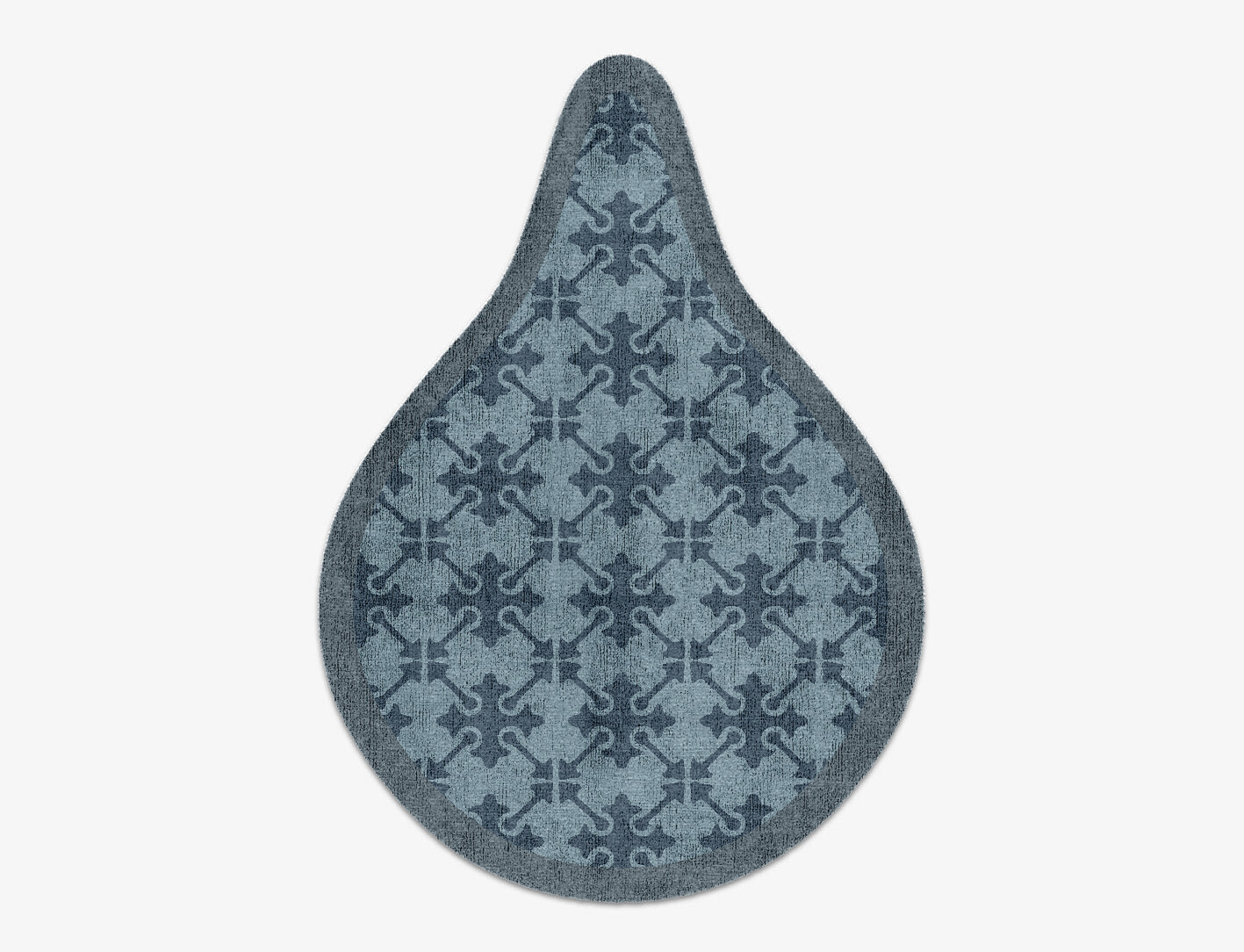 Puzzle Geometric Drop Hand Knotted Bamboo Silk Custom Rug by Rug Artisan