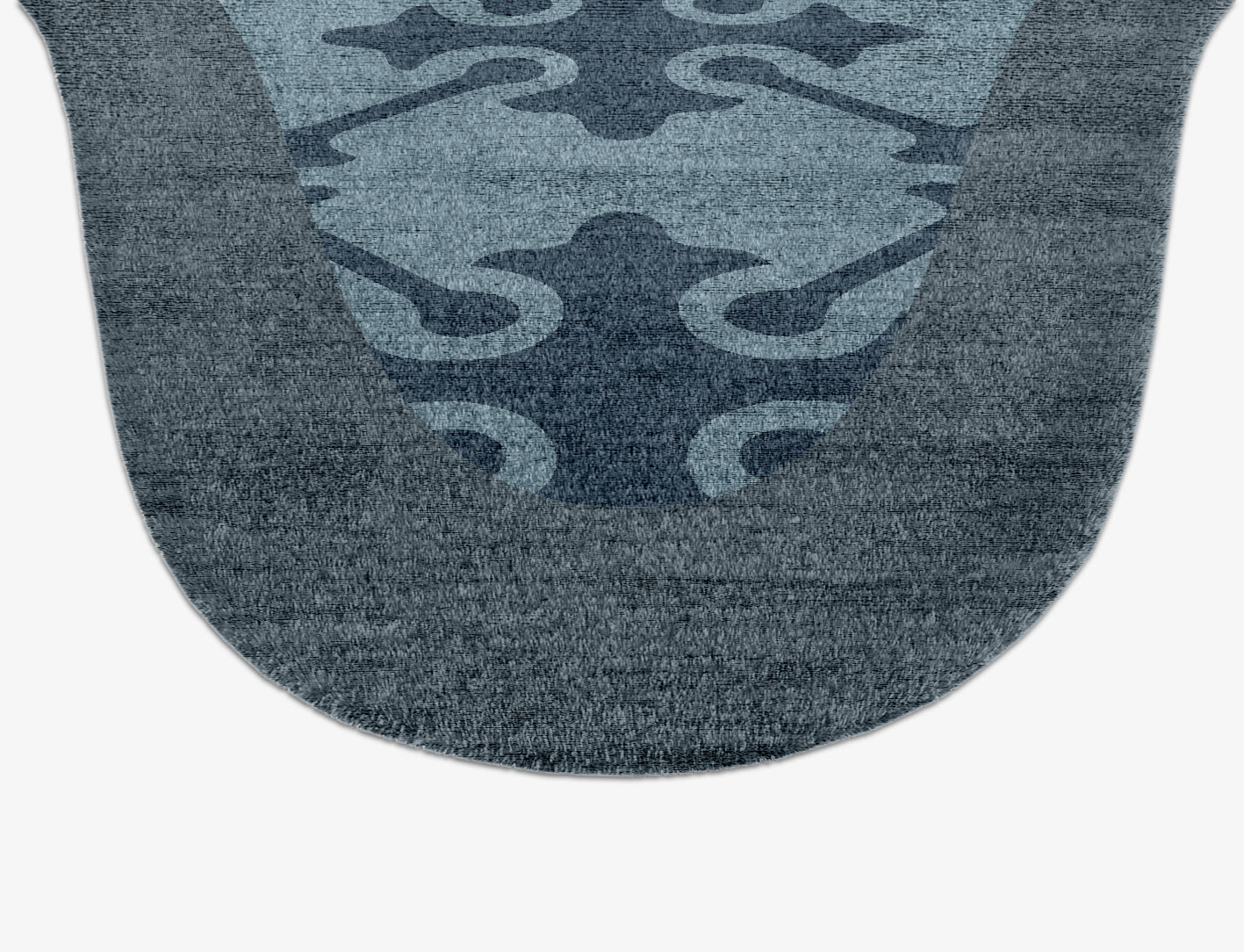 Puzzle Geometric Drop Hand Knotted Bamboo Silk Custom Rug by Rug Artisan