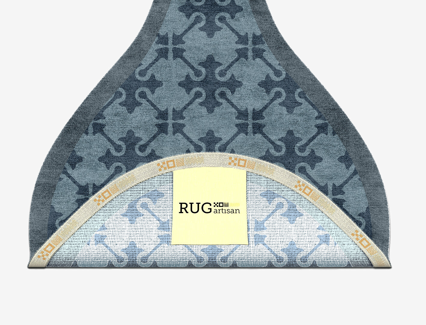 Puzzle Geometric Drop Hand Knotted Bamboo Silk Custom Rug by Rug Artisan