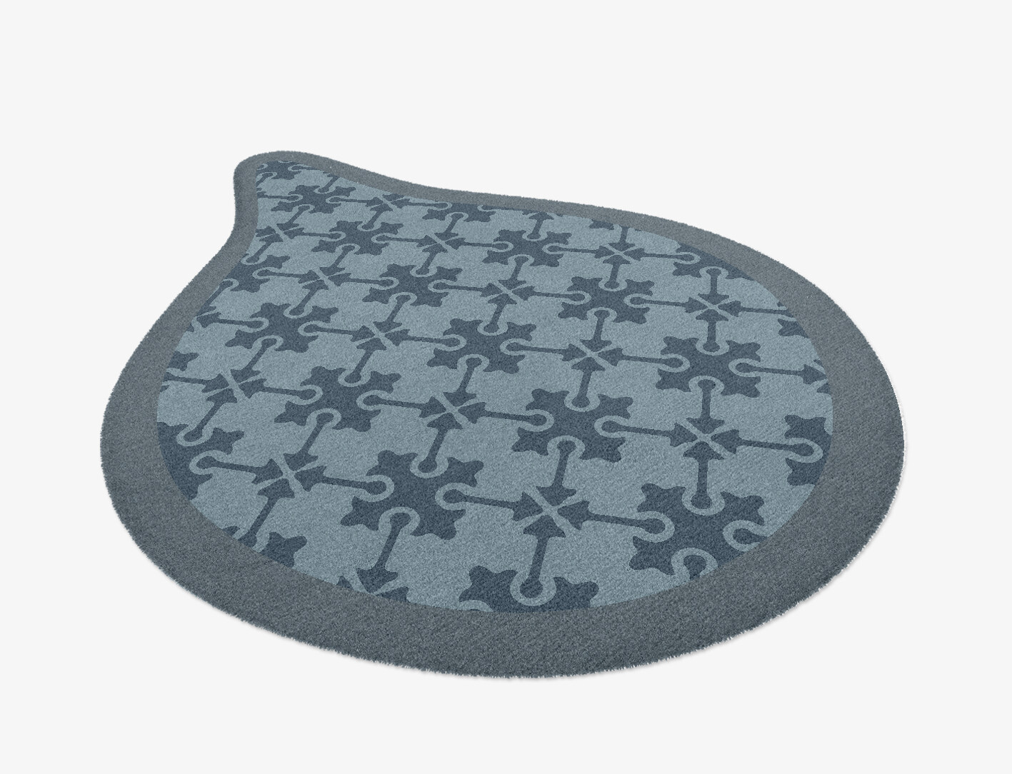 Puzzle Geometric Drop Hand Knotted Tibetan Wool Custom Rug by Rug Artisan