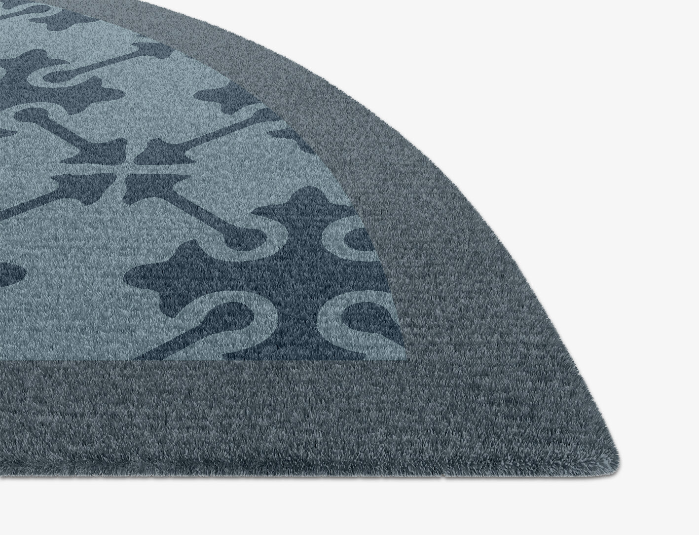 Puzzle Geometric Halfmoon Hand Knotted Tibetan Wool Custom Rug by Rug Artisan