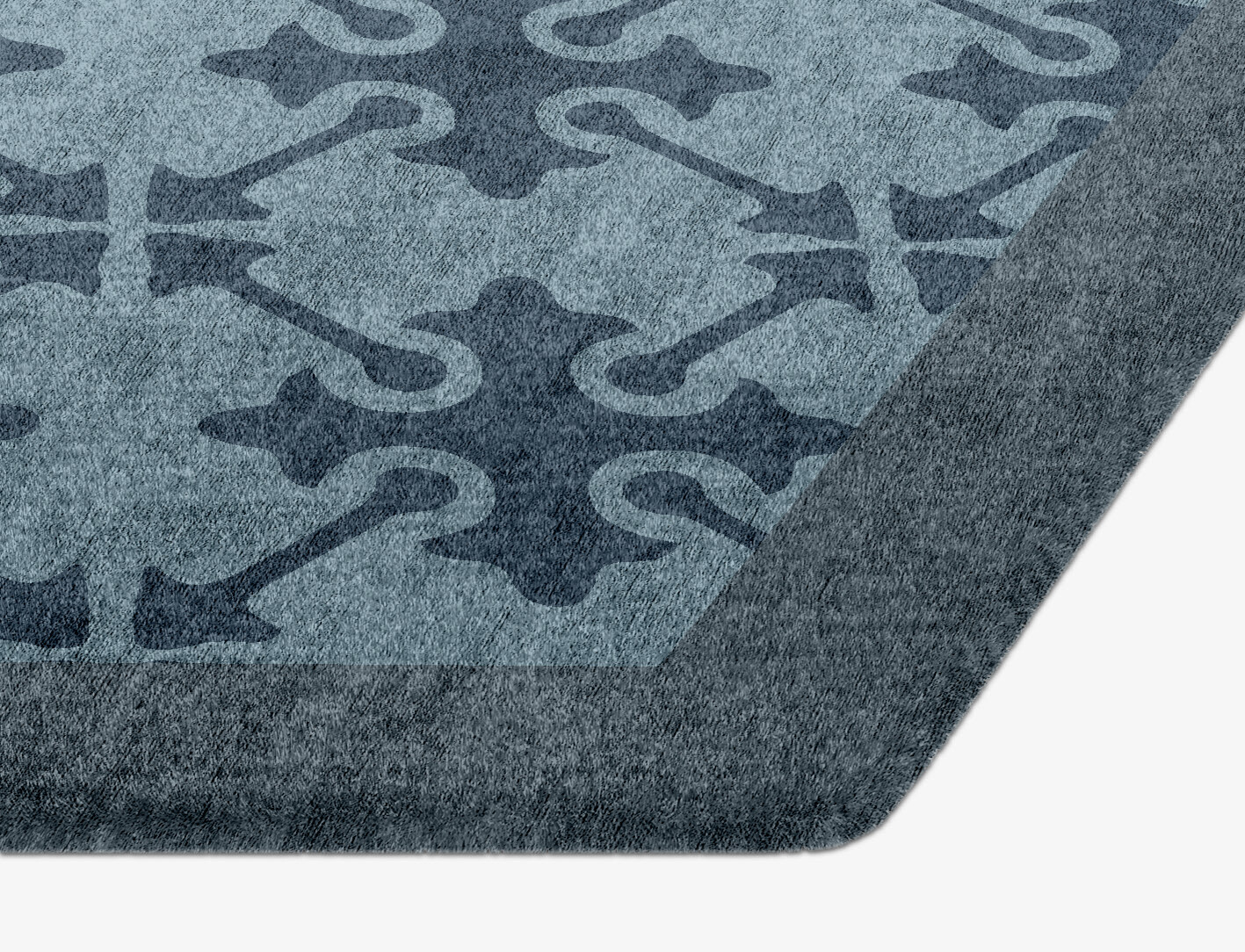 Puzzle Geometric Hexagon Hand Knotted Bamboo Silk Custom Rug by Rug Artisan
