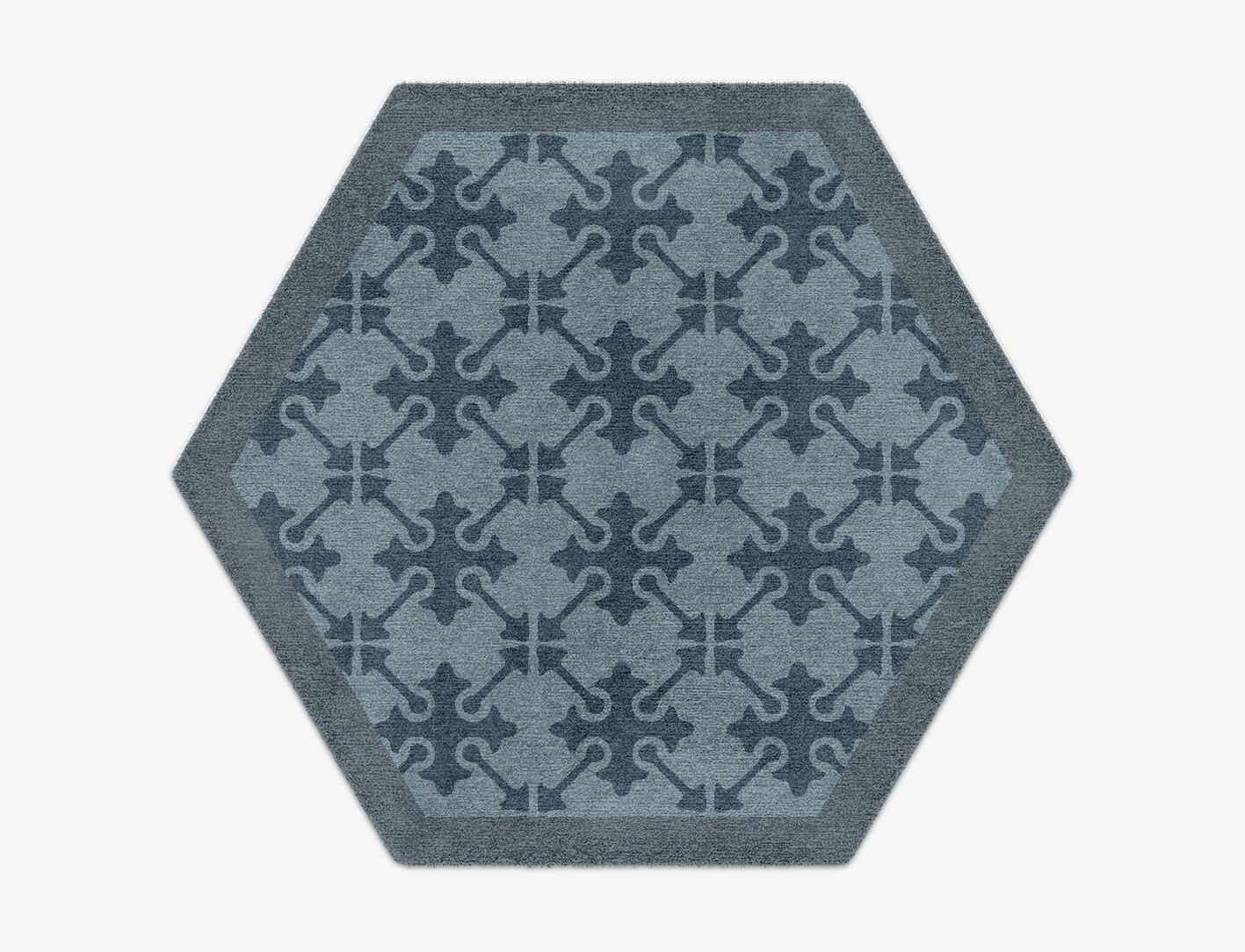Puzzle Geometric Hexagon Hand Knotted Tibetan Wool Custom Rug by Rug Artisan