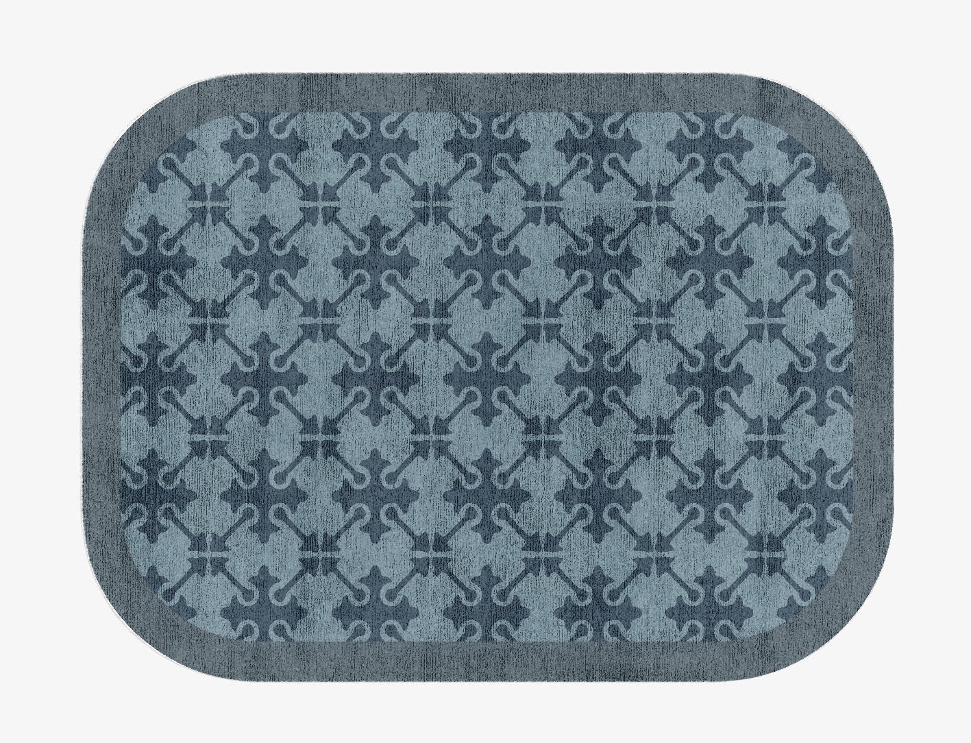 Puzzle Geometric Oblong Hand Knotted Bamboo Silk Custom Rug by Rug Artisan