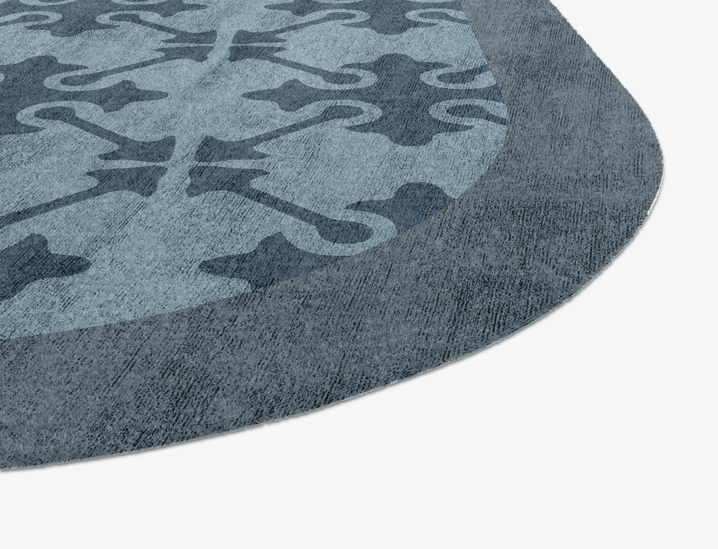 Puzzle Geometric Oblong Hand Knotted Bamboo Silk Custom Rug by Rug Artisan