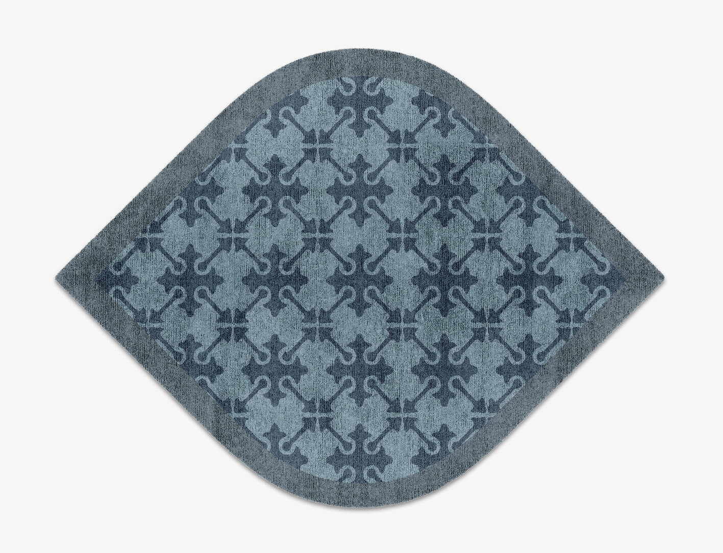 Puzzle Geometric Ogee Hand Knotted Bamboo Silk Custom Rug by Rug Artisan