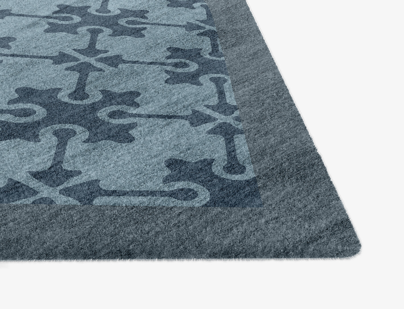 Puzzle Geometric Ogee Hand Knotted Bamboo Silk Custom Rug by Rug Artisan