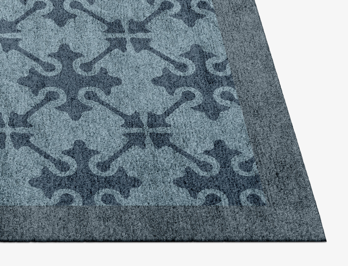 Puzzle Geometric Rectangle Hand Knotted Bamboo Silk Custom Rug by Rug Artisan