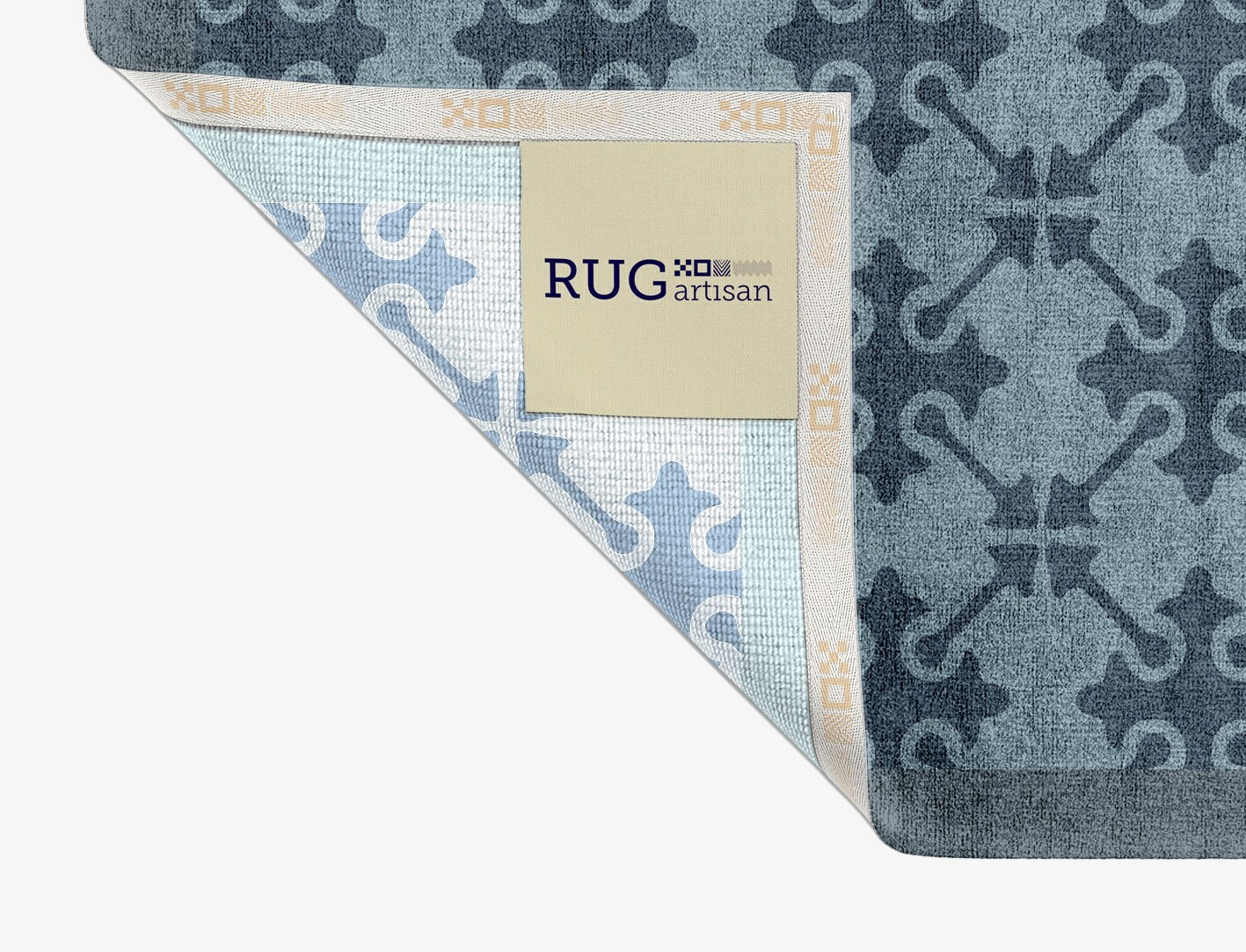 Puzzle Geometric Rectangle Hand Knotted Bamboo Silk Custom Rug by Rug Artisan