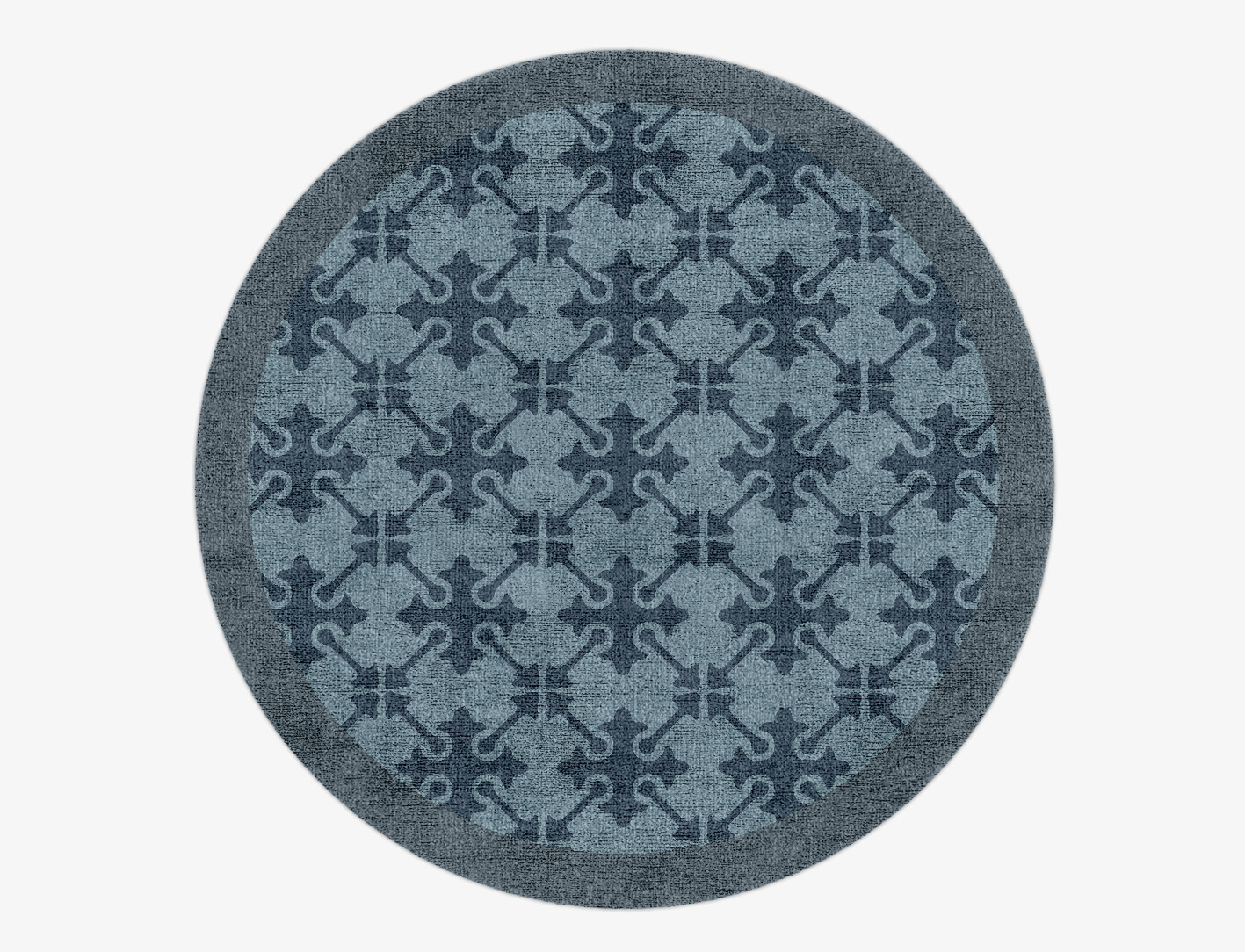 Puzzle Geometric Round Hand Knotted Bamboo Silk Custom Rug by Rug Artisan