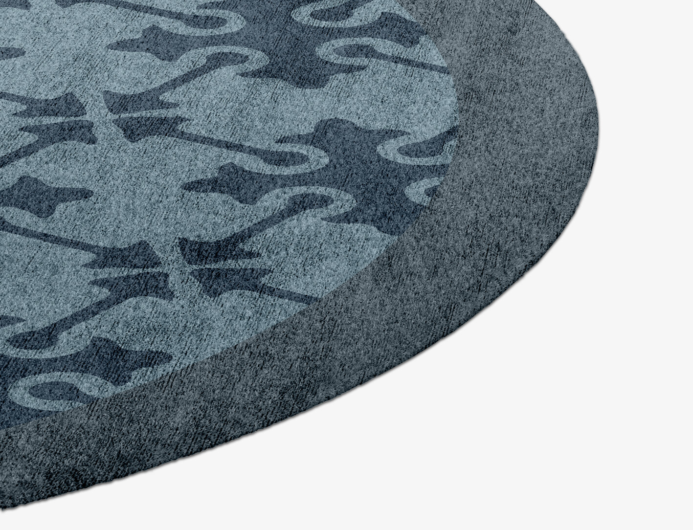 Puzzle Geometric Round Hand Knotted Bamboo Silk Custom Rug by Rug Artisan