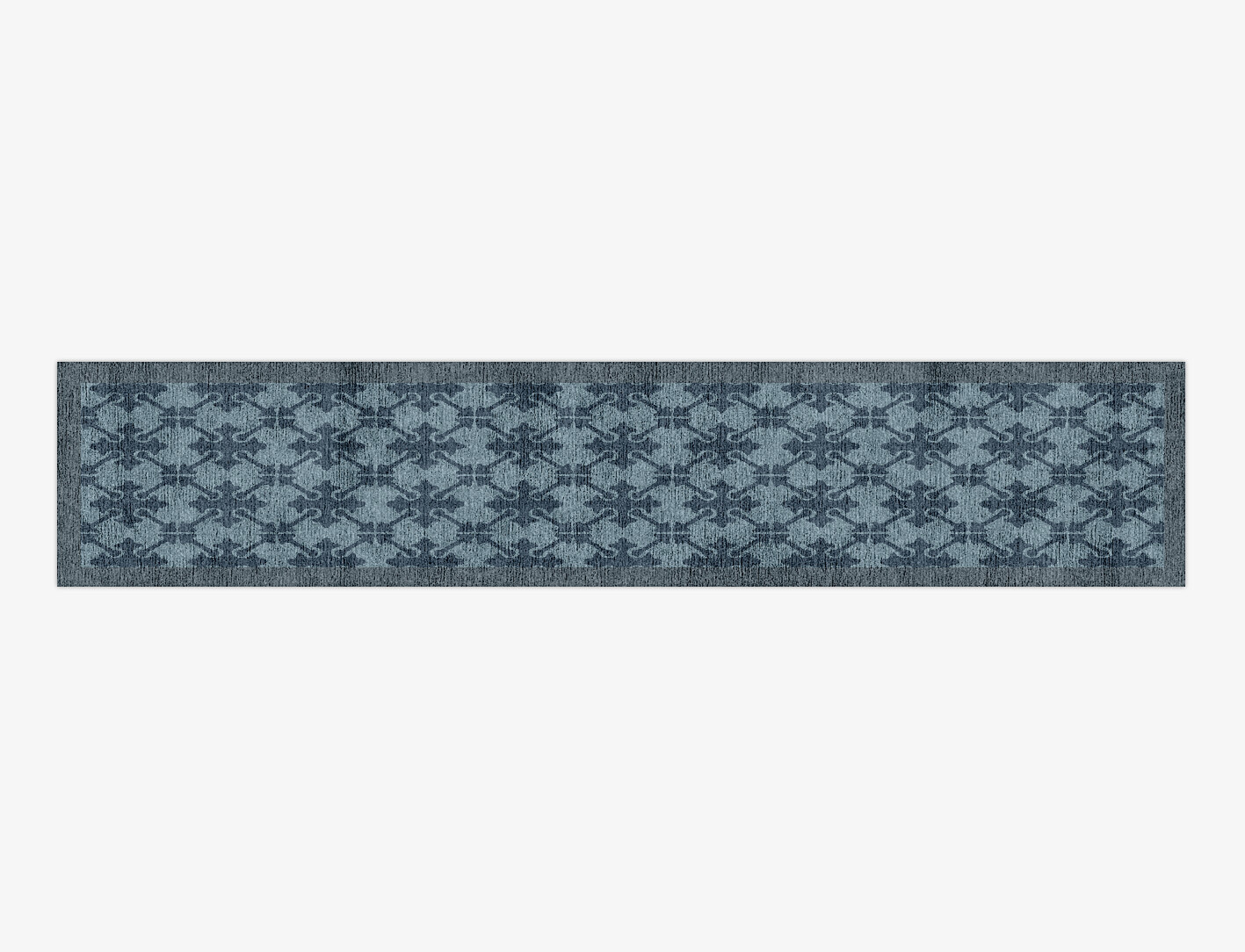 Puzzle Geometric Runner Hand Knotted Bamboo Silk Custom Rug by Rug Artisan