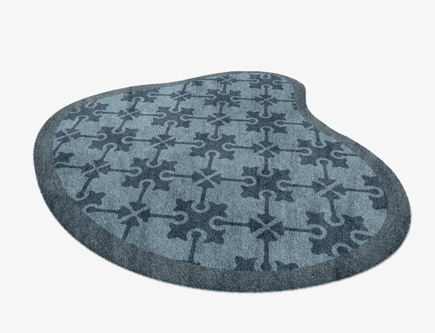 Puzzle Geometric Splash Hand Knotted Bamboo Silk Custom Rug by Rug Artisan